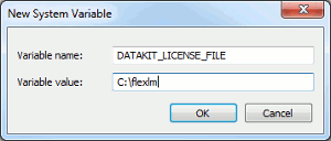 DATAKIT_LICENSE_FILE variable definition
