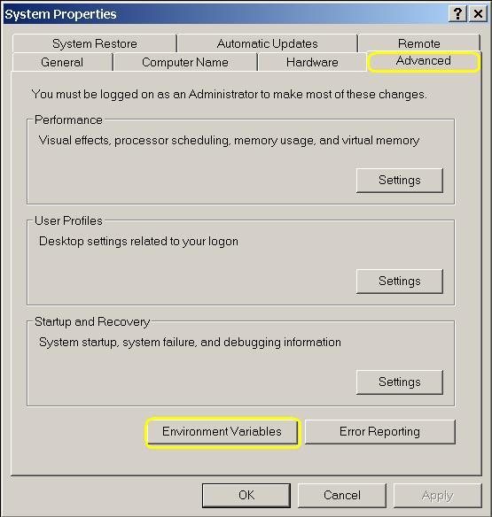 system properties