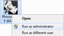 Run your CAD software as administrator