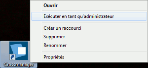 Excuter CrossManager en tant qu'administrateur