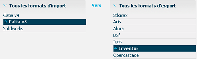 Choix des formats