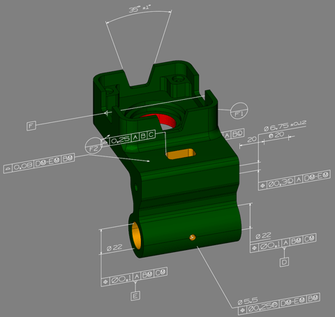 Part with PMI converted by Datakit